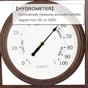 3 in 1 Metal Wall <strong>Clock</strong> with Thermometer Hygrometer <strong>Weatherproof</strong> Silent Analog Quartz for Indoor <strong>Outdoor</strong> Living Room - Product Image 4
