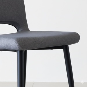 PASCAL Modern Minimalist Fabric <b>Dining</b> <b>Chair</b> Comfortable Seating Commercial Metal Legs - Product Image 3