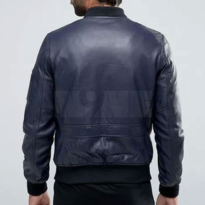 Veste en cuir pour homme de qualité supérieure, couleur personnalisée, service OEM, coupe-vent, veste décontractée d'hiver - Product Image 2