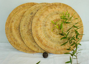 Round Natural Rattan Placemats Rattan Wicker Placemats Wicker Dinner Ware Handmade From Vietnam - Product Image 4