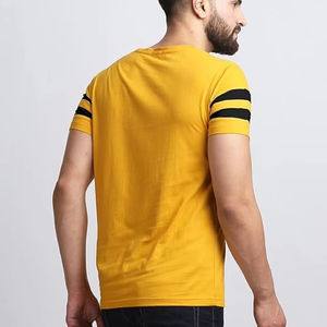 T-shirt pour homme en coton décontracté de haute qualité avec logo personnalisé, impression sérigraphique, broderie, tissu tricoté uni 220g - Product Image 4