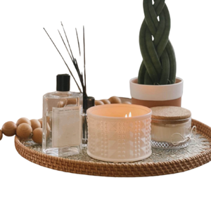 Bandeja de servicio de ratán hecha a mano de alta calidad con fondo de incrustaciones de cáscara de huevo Venta caliente al por mayor de Vietnam - Product Image 6