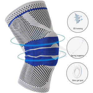 <b>Knee</b> Brace Compression Sleeve for <b>Knee</b> Pain <b>Wraps</b> Patella Stabilizer with Silicone Gel Spring Support Hinged Kneepads Protector - Product Image 2