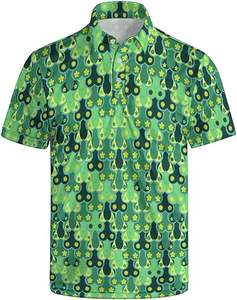 Camisas Polo de Verano Personalizadas de Fábrica para Hombre, Estampado de Patchwork, Moda en Tendencia, Casual, Deportivo, para Club, Trabajo, Caballero, Manga Corta, Golf - Product Image 1