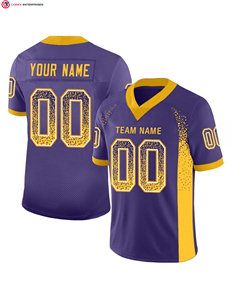 Custom Royal Yellow-White Mesh Drift Moda Fútbol Jersey - Product Image 6
