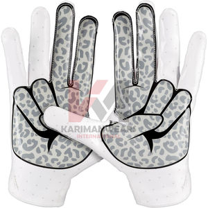 Gants de football américain de haute qualité avec paume en silicone super adhérente, logo personnalisé, gants de rugby pour temps froid en extérieur - Product Image 2