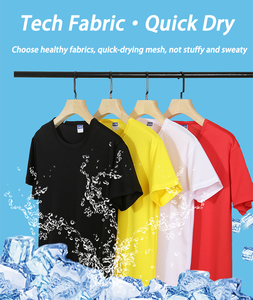 Camisetas de Manga Corta Unisex de Punto, 100% Poliéster, Impresión Personalizada OEM, Secado Rápido, Ecológicas, Transpirables, Antiarrugas - Product Image 3