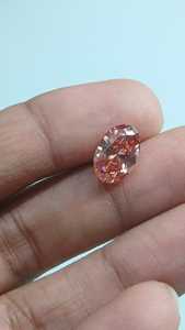 Igi เพชร CVD ทรงรีทรงรีขนาด1กะรัต VS2 VS1ตกแต่งห้องแล็บสีชมพูเข้มแฟนซี - Product Image 4