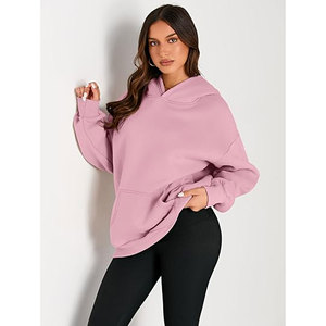 Sudadera con capucha de gran tamaño Vintage para mujer, sudadera de lana de manga larga con técnicas bordadas, trajes de invierno con cuello levantado - Product Image 2