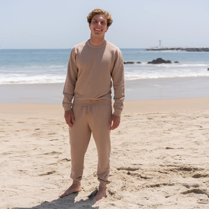 Pantalones Deportivos de Felpa Francesa para Hombre, 100% Algodón Orgánico de Lujo, Preencogido, Certificado GOTS, Ajuste Cónico Cómodo de Primera Calidad - Product Image 3