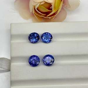 พลอย tanzanite เจียระไนทรงกลมขนาด7.5มม. สำหรับทำด้วยมือหินวันเกิด - Product Image 6