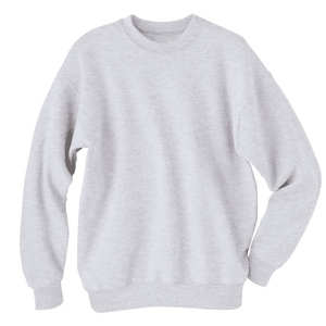 <b>Light</b> <b>grey</b> crewneck sweatshirt for men soft fleece pullover warm casual wear simple design cozy long sleeve basic - Product Image 1