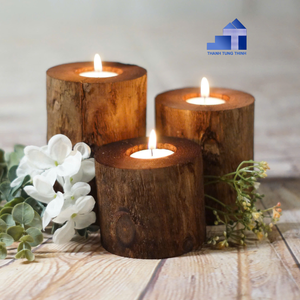 Souvenirs hechos a mano de material ecológico, candelabro de madera, decoraciones para soporte seguro para velas hechas en Vietnam - Product Image 6