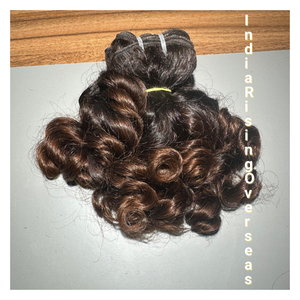 Cheveux Naturels Indiens Bébé Bouclé Style Ombre Double Dessiné Cuticules Alignées Simple Donneur Extensions de Cheveux: modèle non permanent - Product Image 3