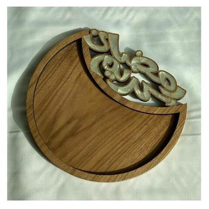 Plateau décoratif traditionnel Eid Mubarak fabriqué à la main incrustation de nacre assiette de service fine cadeau de fête élégant pour Eid Mubarak - Product Image 6