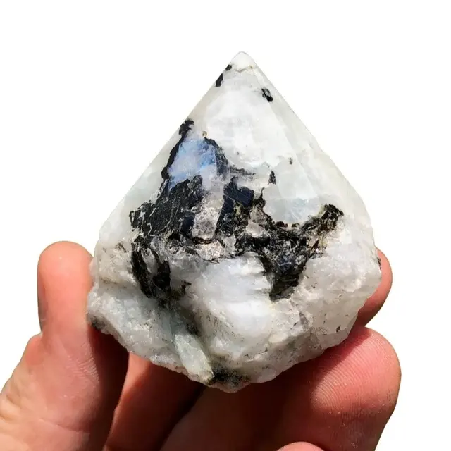 Оптовая продажа, Радужный Лунный Камень, необработанный натуральный драгоценный камень, полированный кристалл, необработанный камень для украшения и подарков