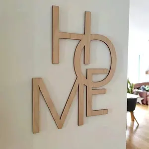 Wooden letter HOME designed to hang on the wall for home decoration decorate your room and house.