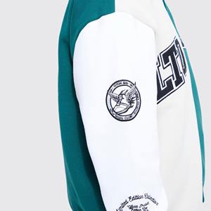 Chaqueta Universitaria Personalizada con Logotipo, Mangas de Cuero, Bordado, para Parejas, Béisbol Universitario, Chaqueta Universitaria para Hombre, Chaqueta Universitaria con Letras - Product Image 3