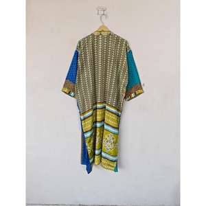 Bata de seda con cubierta de Bikini indio, Kimono Sari, ropa de playa cómoda para maternidad y ropa de dormir para verano y otoño - Product Image 6