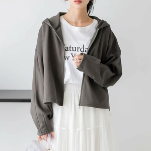 OEM Vente en gros Sweat à capuche zippé décontracté tendance pour femmes Confortable et respirant Derniers sweats à capuche vierges pour femmes Tendance - Product Image 1