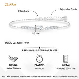 NOVAMART Fine Adorn with Rhodium Plated 14k Gold Heart Diamond Tennis <b>Bracelet</b> or <b>Bangle</b> 925 <b>Silver</b> Wholesale Export - Product Image 5