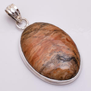 จี้พลอยสีเงินสเตอร์ลิง925แข็งอัญมณีอัญมณีอัญมณีสีเลือดธรรมชาติเครื่องประดับอัญมณีสีเงิน925โบราณ - Product Image 3