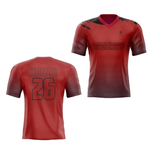 Maillots de Football Personnalisés Impression par Sublimation 100% Polyester Respirant Maillot à Séchage Rapide Maillot de Football - Product Image 4