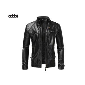 Chaqueta de Cuero Sintético para Hombre, Parka de Material de Alta Calidad, Desgastada, de Piel de Cordero Auténtica, Diseño Personalizado - Product Image 1