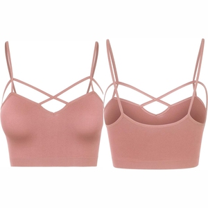 บราเล่นกีฬาโยคะระบายอากาศได้สำหรับผู้หญิงมีสายผูกโลโก้ออกแบบได้ตามต้องการ - Product Image 1