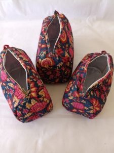 <b>Toiletry</b> Pouches for <b>Women</b> With Zipper in 3 Pcs Handmade Block Printed <b>Toiletry</b> Pouch Makeup Accessory Cosmetic Organizer - Product Image 5