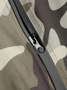 แจ็กเก็ตบอมเบอร์หนังสีดำสำหรับผู้ชายเสื้อแจ็คเก็ตซาฟารีปรับแต่งได้มีซิปปิดผ้ากันน้ำได้สำหรับโยคะ - Product Image 3