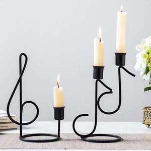 Nordic Home Decor Candleholder Metal <b>Candlestick</b> <b>Holder</b> Matte <b>Black</b> Candle <b>Holders</b> - Product Image 5