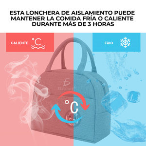 Lonchera Térmica para la Escuela y el Trabajo con Cierre de Cremallera y Forro de PEVA - Product Image 5