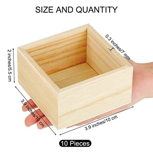 Boîte de rangement multifonction en bois massif noir poli sur mesure de 7 pouces pour cadeaux et artisanat, à suspendre au mur - Product Image 1