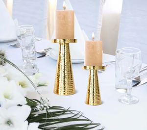 Bougeoir de luxe en métal doré chandeliers décoratifs de mariage fantaisie support pour Ramadan Diwali Occasions de Pâques - Product Image 4