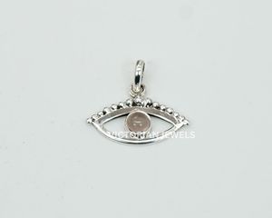 Pendentif en argent sterling massif 925 rose quartz rose oeil style janvier mois pierre de naissance - Product Image 2