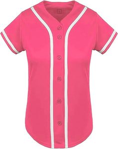 Camiseta de entrenamiento de béisbol personalizable rosa para mujer con nombre de equipo en Gear - Product Image 1