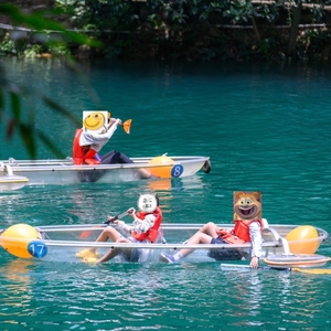 Kayak transparent en polycarbonate à fond de verre, canoë <span class=keywords><strong>portable</strong></span>, kayak de tourisme pour lacs et rivières, sports nautiques - Product Image 3