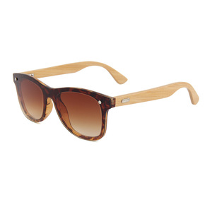 Custom Logo Fashion Retro Square Wooden TAC Polarized Bamboo <b>Sunglasses</b> for Men Women Comfortable UV Protection Lightweight - Product Image 4