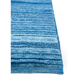 พรมขนสัตว์ถักมือสีน้ำเงิน Nuray ขนาด 9x12 ฟุต ลายทางสไตล์โอเรียนทอล สำหรับบ้าน ทำมือคุณภาพสูง รูปทรงสี่เหลี่ยมผืนผ้า สำหรับห้องนอน ห้องนั่งเล่น สำหรับวัยรุ่น-Pae-929 - Product Image 4