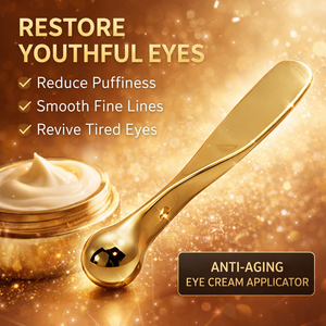 Custom Laser <b>Engraved</b> logo Cosmetic Beauty <b>Tool</b> Metal Eye Cream Massage Applicator - Product Image 4