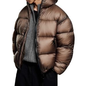 Veste d'hiver en toile imperméable à capuche de luxe de haute qualité, vente en gros d'usine, 100% nylon, personnalisable sur le devant - Product Image 1