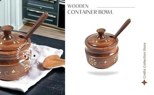 Récipient en bois fait à la main avec couvercle hermétique pour le stockage de la cuisine Récipient en bois écologique pour épices et herbes - Product Image 2