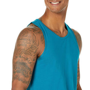 Haute demande grande taille hommes débardeurs personnalisé respirant sportif col rond Fitness porter des maillots coton mélangé débardeurs sur la meilleure vente - Product Image 3