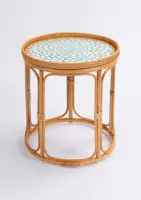 Hochwertiger Anpassbarer Moderner Design Naturrattan Beistelltisch Runder Beistelltisch Möbel für Wohnzimmer Hergestellt in Vietnam