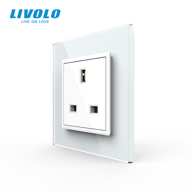 White British 13A Wall Power Socket EU Standard Panel Size 80mm*80mm Function Key with Panel Electrical Device UK Socket