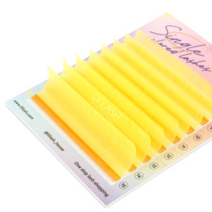 Extensions de cils en vison colorées, légères, classiques, individuelles, extensions de cils colorées, vente en gros avec emballage - Product Image 6