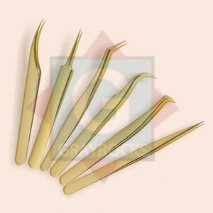 Pince à épiler avec logo personnalisé Fournitures de beauté Pince à épiler d'extension de cils de marque privée pour cosmétiques - Product Image 3