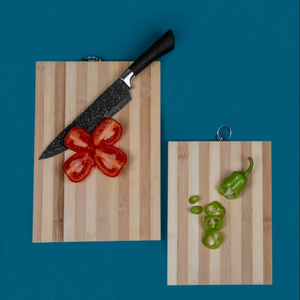 Tabla de cortar y para pan de bambú antibacteriana a rayas - Product Image 2