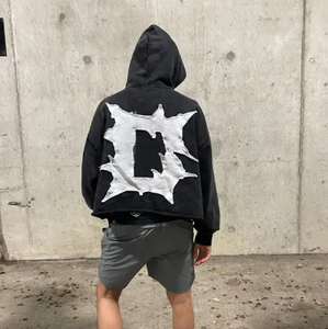 Sweat à capuche Funky Loose Fit pour homme en molleton de coton doux avec un design rétro coloré - Product Image 3